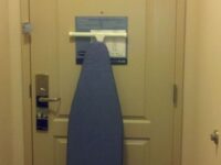 how to secure hotel door with ironing board