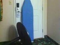 how to secure hotel door with ironing board